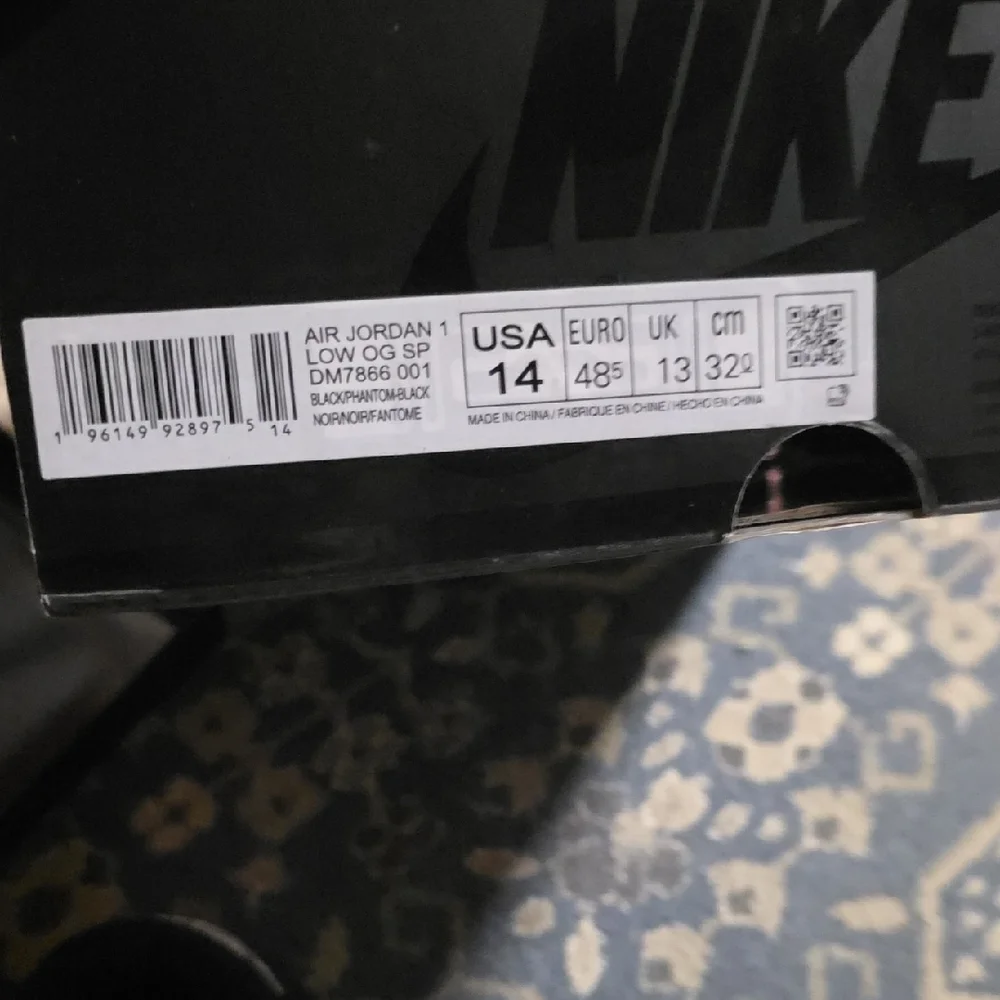 Nike Travis Scott Black Phantom Sneakers Size 14 From Stock X 100% Authentic - Picture 2 of 10
